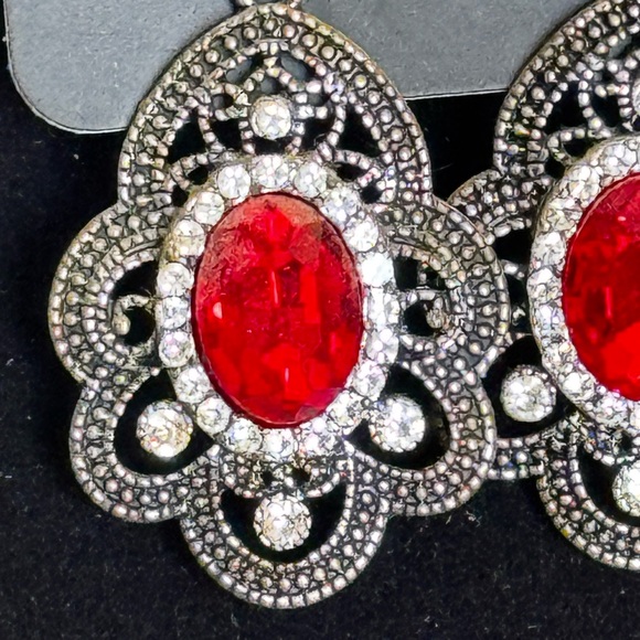 Red Earrings - Picture 2 of 2